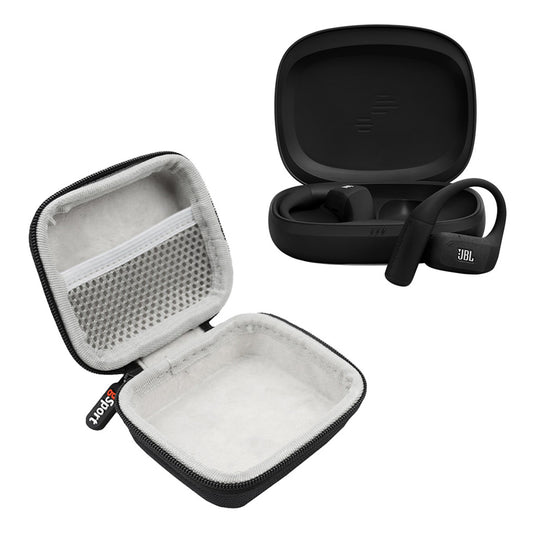 JBL Endurance Zone True Wireless Open Ear Sport Headphones Bundle with gSport Case (Black)