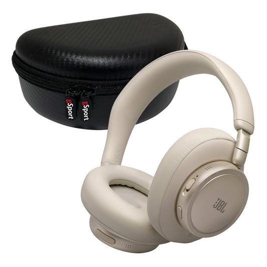 JBL Live 780NC Wireless Over Ear Noise Cancelling Headphone Bundle with gSport Case (Champagne)