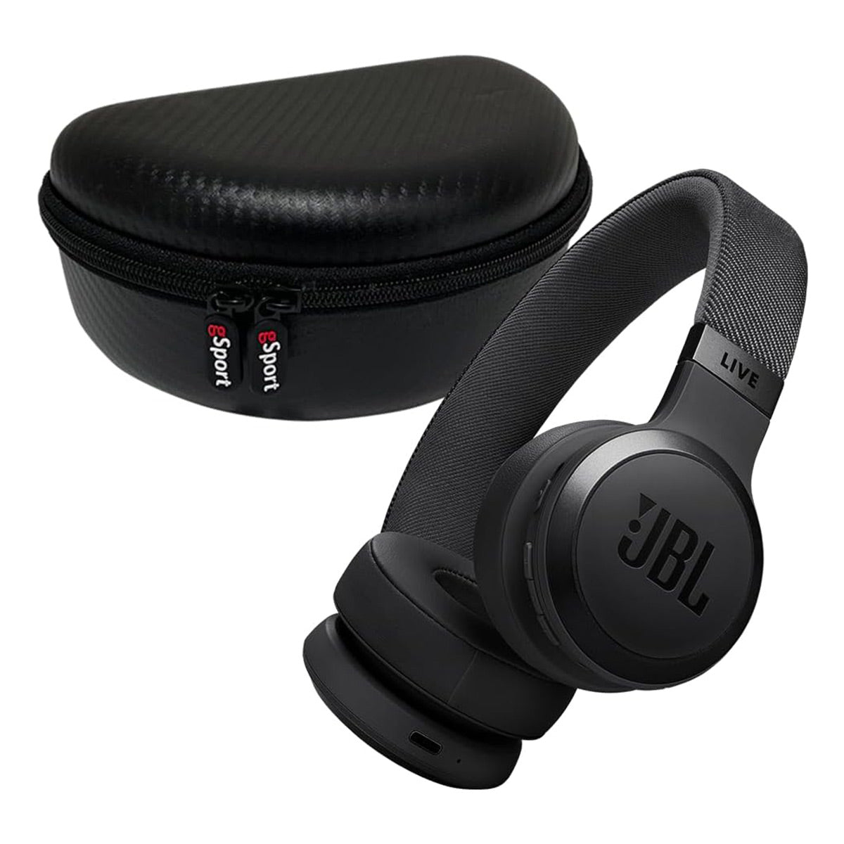 JBL Live 670NC Wireless On Ear Noise Cancelling Headphone Bundle with gSport Case (Black)