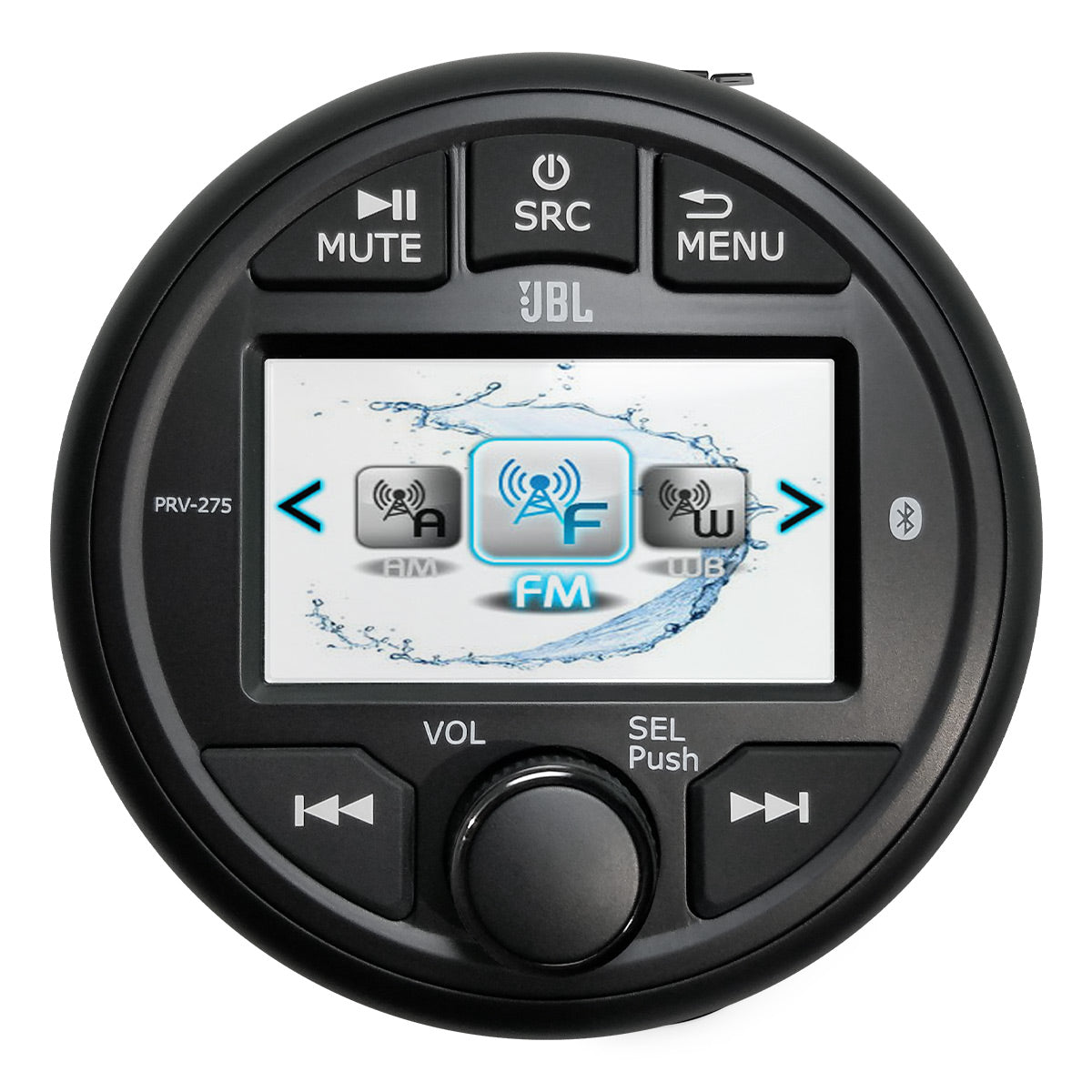 JBL PRV 275 Gauge-Style AM/FM Receiver with Built-In Bluetooth