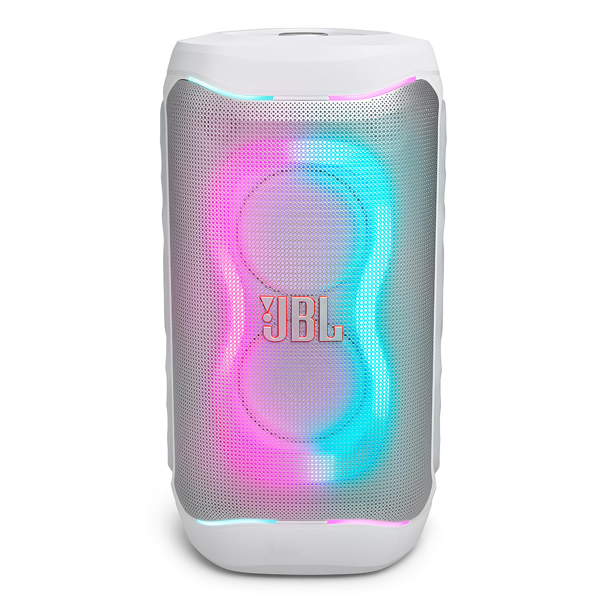 JBL PartyBox 130 Portable Party Speaker Bundle with EasySing Wireless Microphones (White)