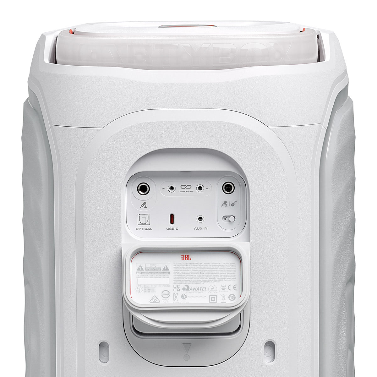 JBL PartyBox 130 Portable Party Speaker Bundle with gSport Cargo Sleeve (White)