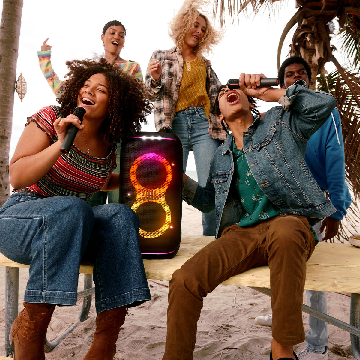 JBL PARTYBOX 720 Portable Speaker Karaoke Bundle with Two Wireless Microphones