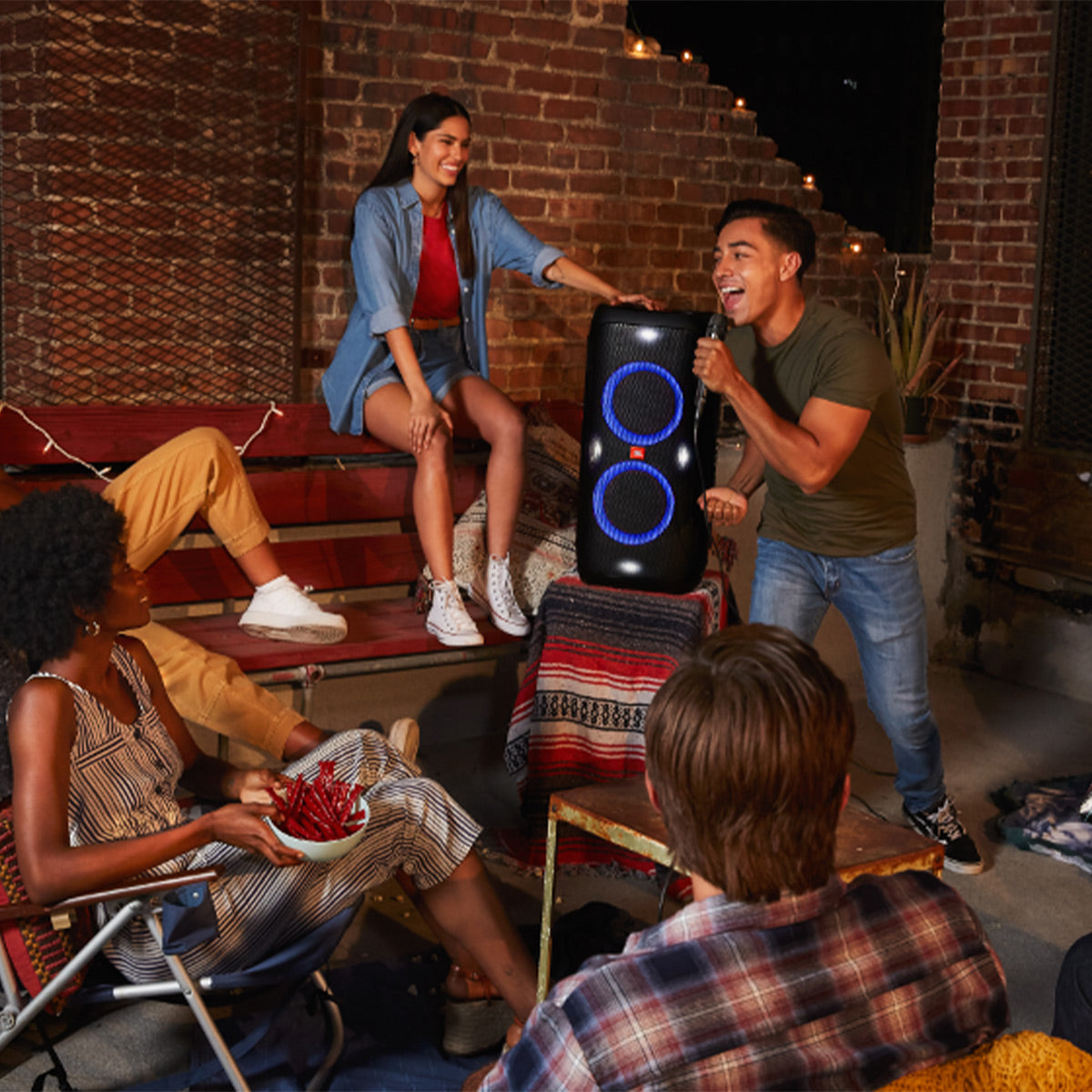 JBL PARTYBOX 720 Portable Speaker Karaoke Bundle with Two Wireless Microphones