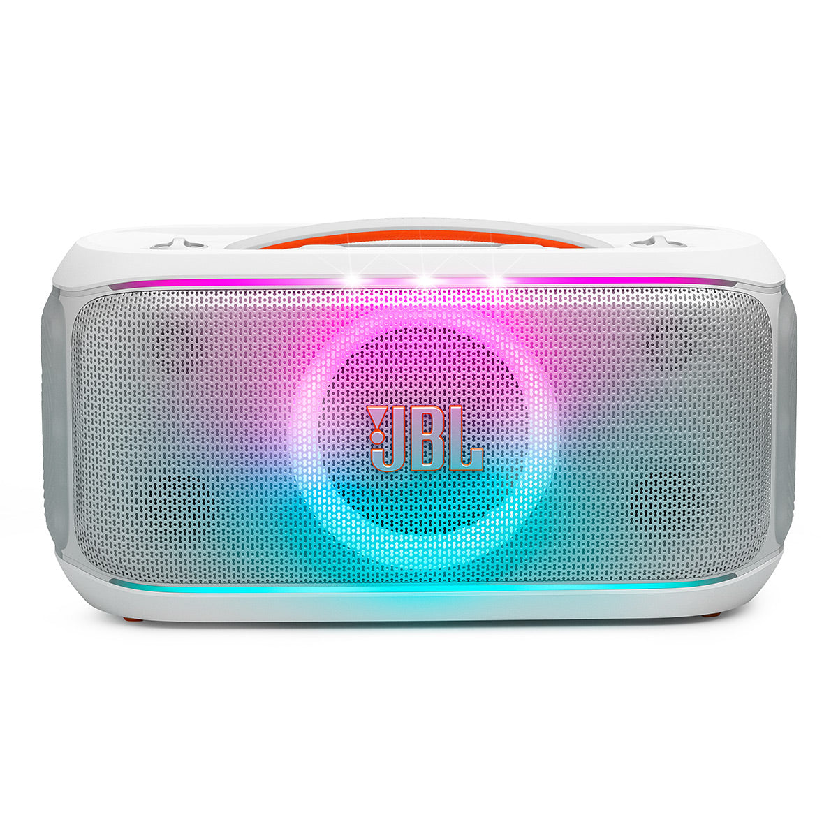 JBL PartyBox On-The-Go 2 Plus Portable Party Speaker with Digital Microphone (White)