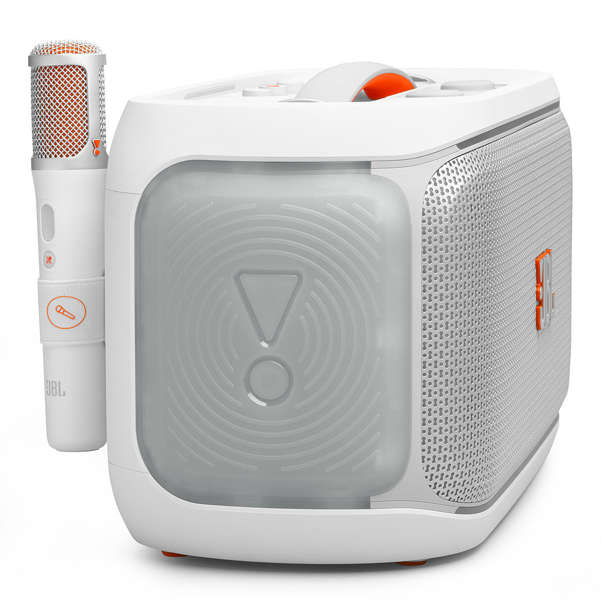 JBL PartyBox On-The-Go 2 Portable Party Speaker with gSport Carrying Bag (White)