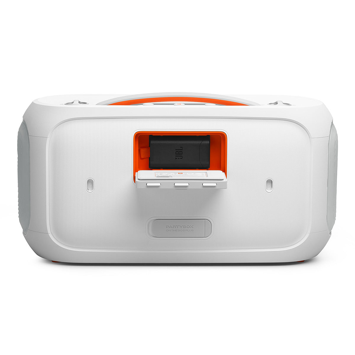 JBL PartyBox On-The-Go 2 Plus Portable Party Speaker with Digital Microphone (White)