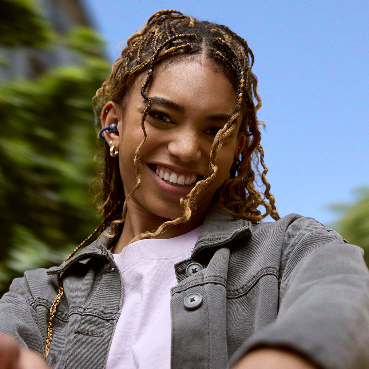 JBL Soundgear Clips Open-Ear True Wireless Earbuds (Blue)