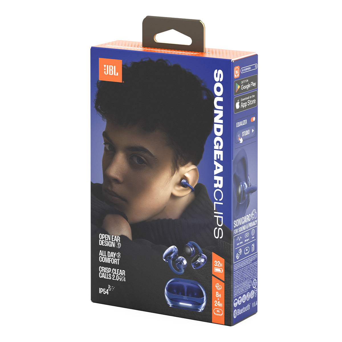 JBL Soundgear Clips Open-Ear True Wireless Earbuds (Blue)