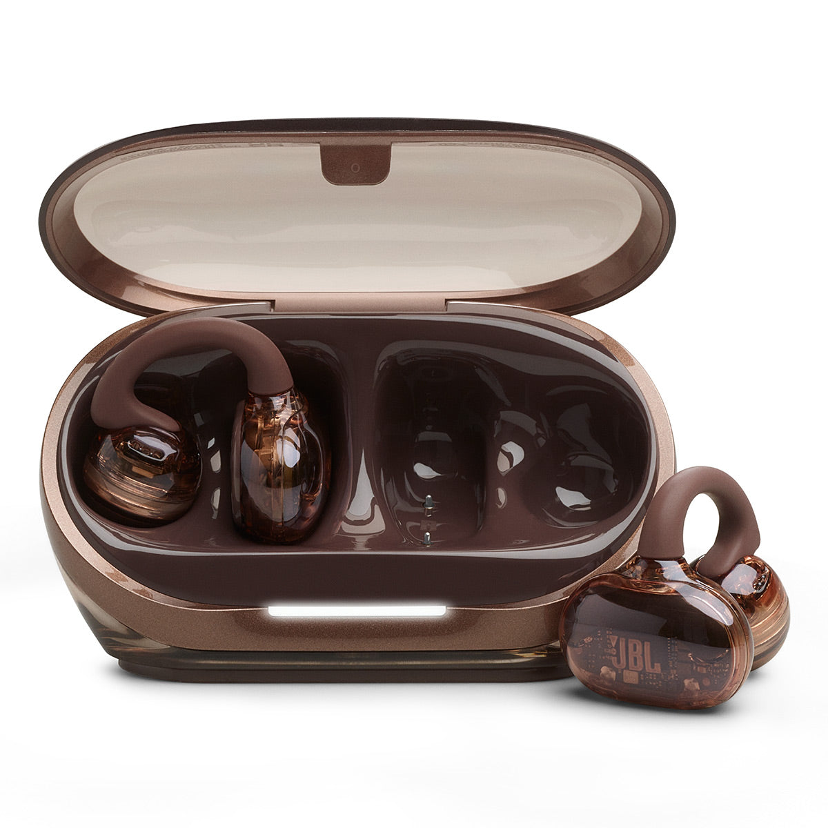 JBL Soundgear Clips True Wireless Open-Ear Headphones Bundle with gSport Case (Copper)