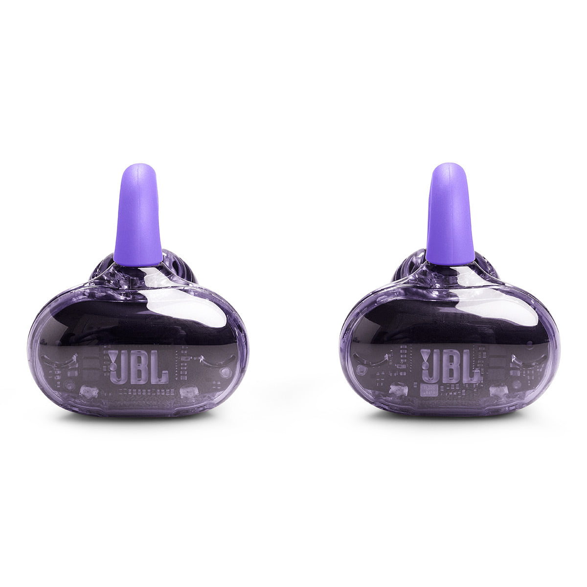 JBL Soundgear Clips True Wireless Open-Ear Headphones Bundle with gSport Case (Purple)