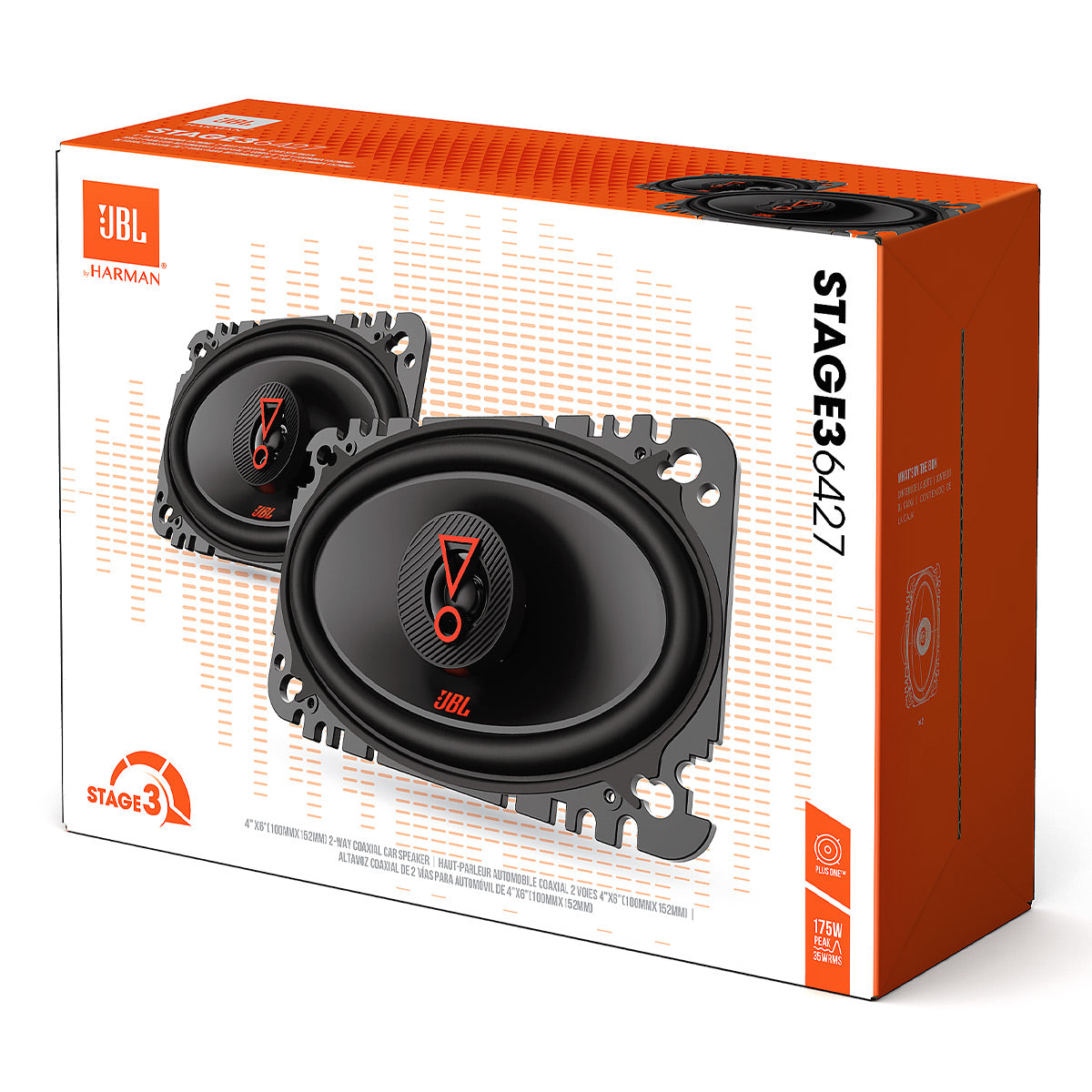 JBL Stage 3 6427 4x6 Inch 2 Way Coaxial Speakers - Pair