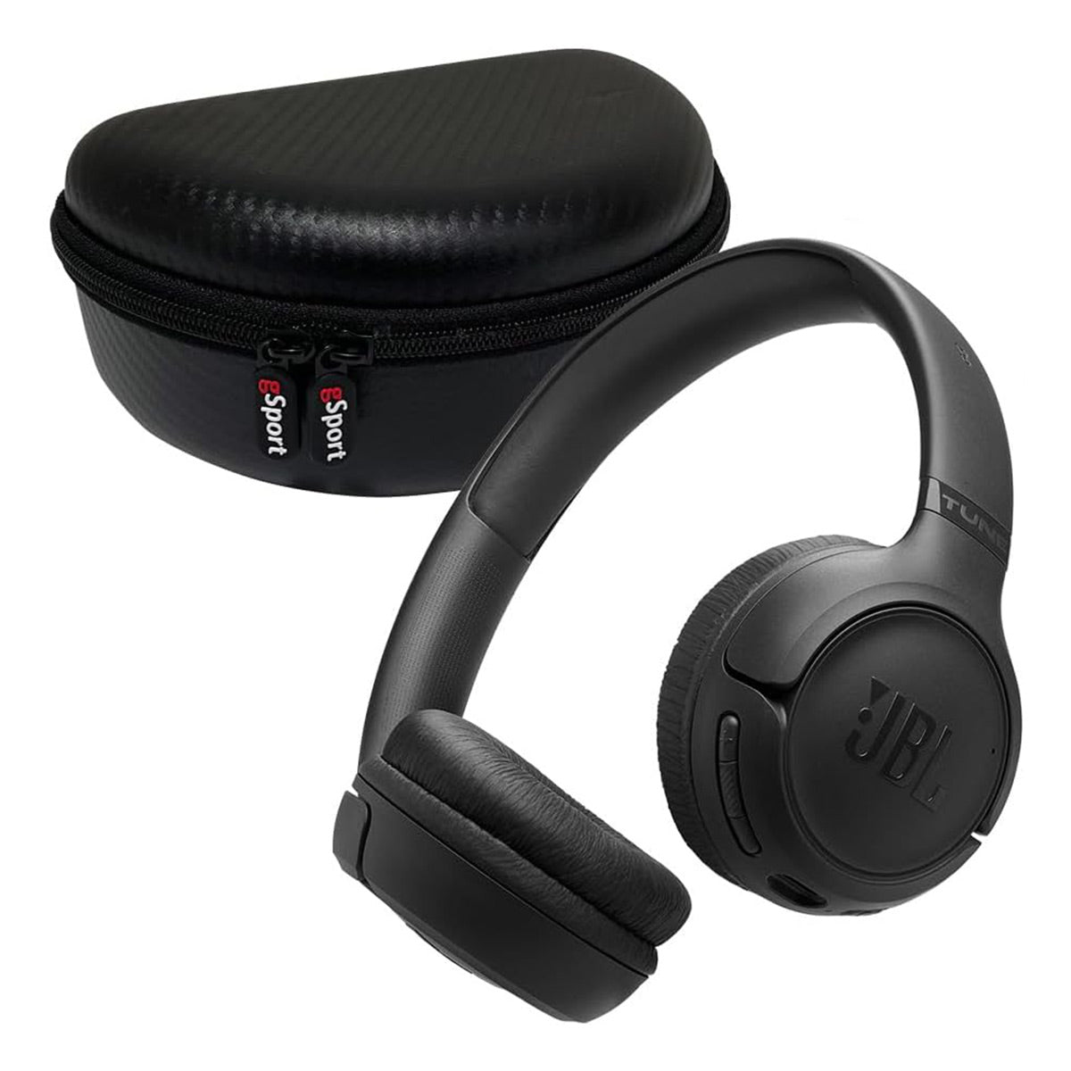 JBL Tune 530BT Wireless On Ear Bluetooth Headphone Bundle with gSport Case (Black)