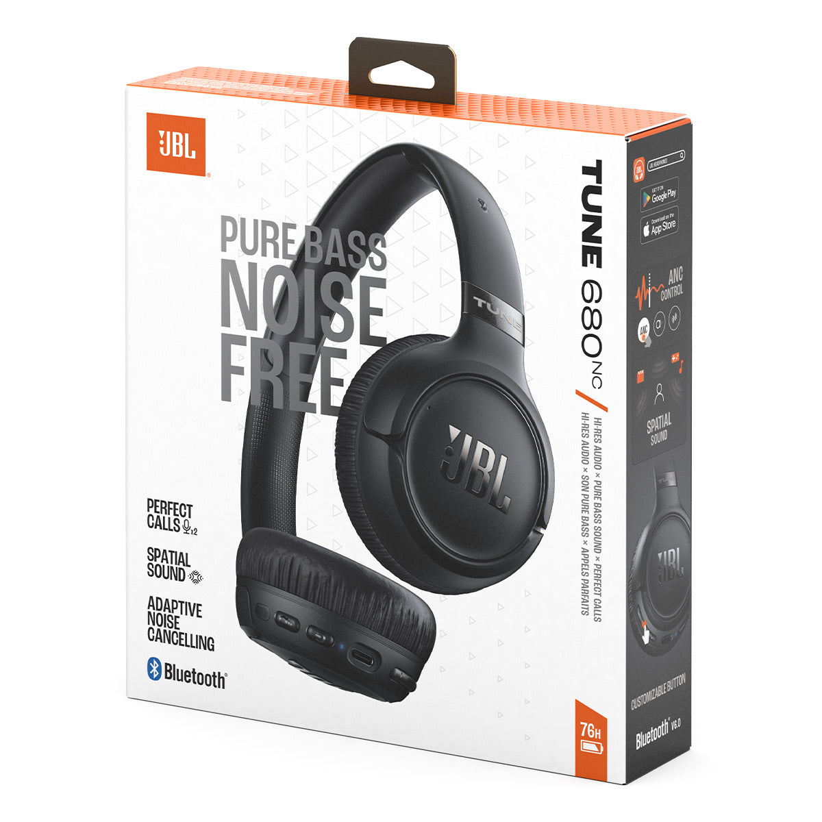JBL Tune 680NC Active Noise Cancelling On Ear Bluetooth Headphones (Black)