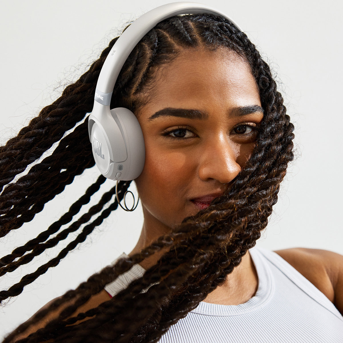 JBL Tune 680NC Active Noise Cancelling On Ear Bluetooth Headphones (White)
