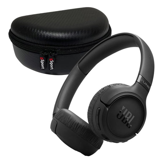 JBL Tune 680NC Wireless On-Ear Noise Cancelling Headphone Bundle with gSport Case (Black)
