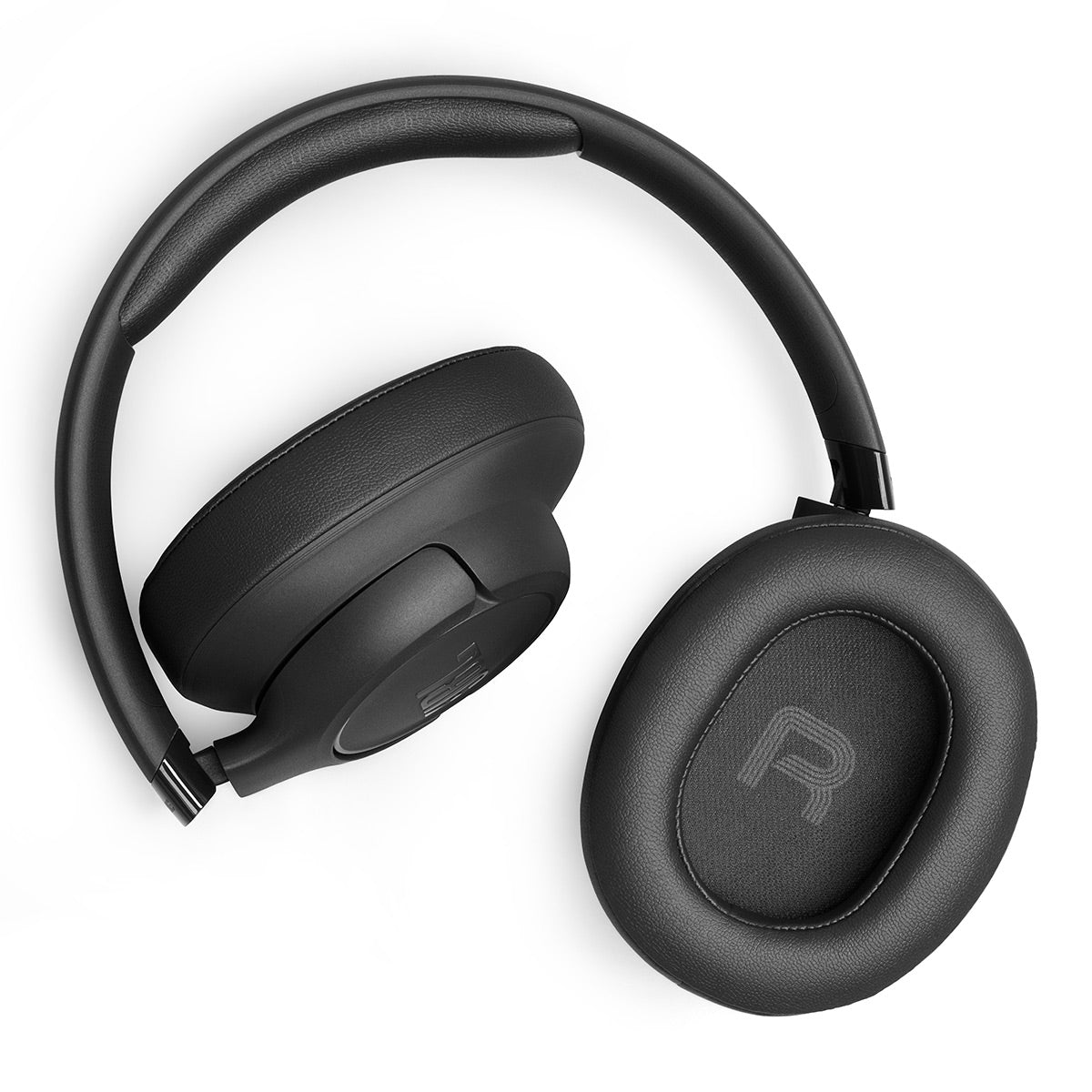 Black over-ear headphones with padded ear cups and a cushioned headband