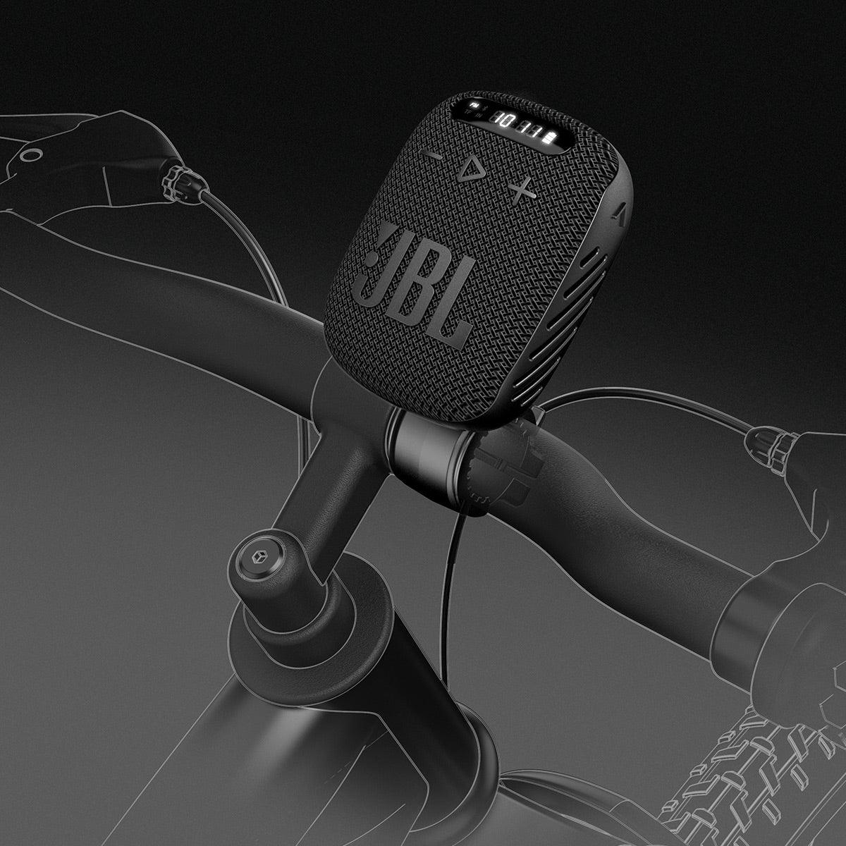 JBL Wind 3 Handlebar Bluetooth Speaker with FM Radio