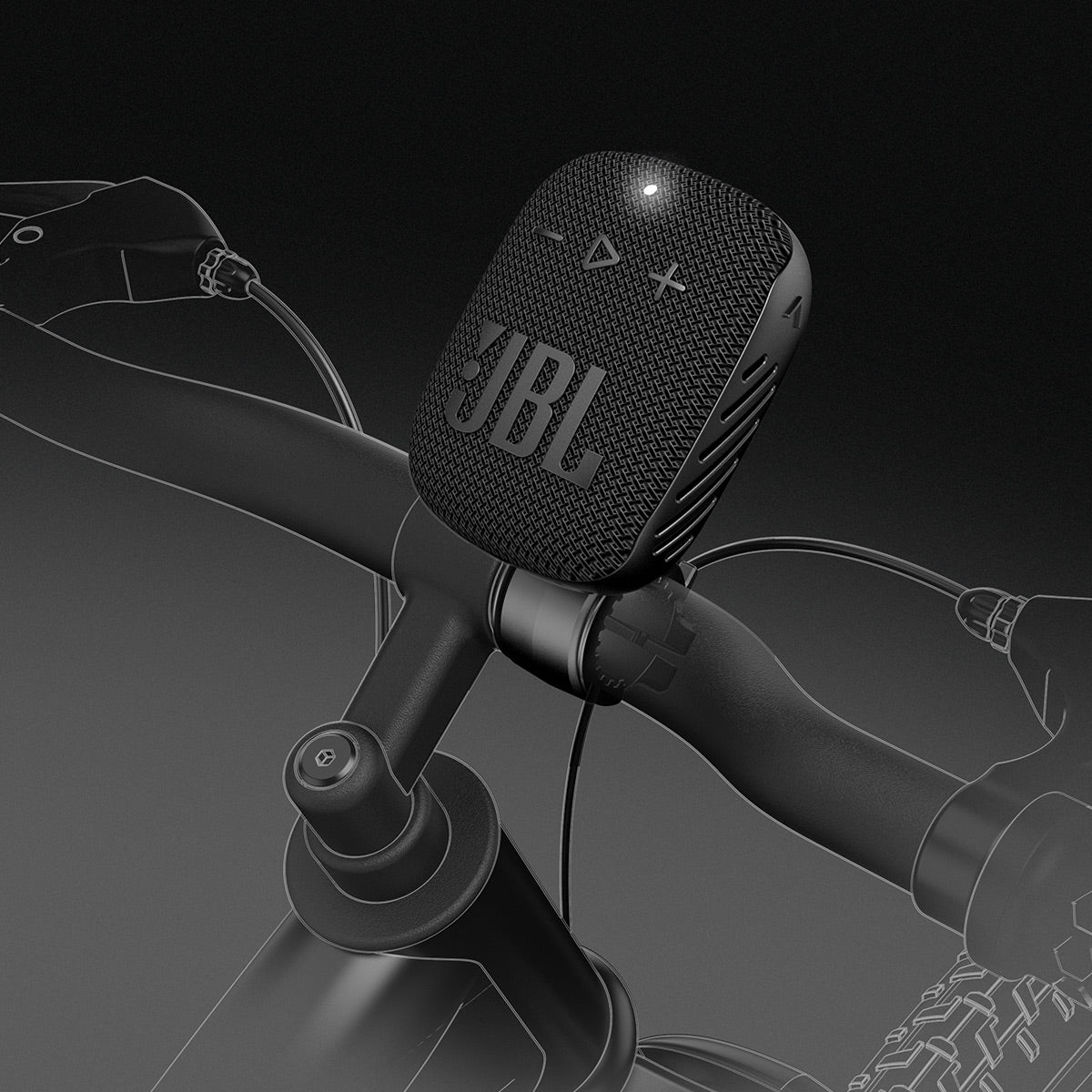 JBL Wind 3S Slim Handlebar Bluetooth Speaker (Black)
