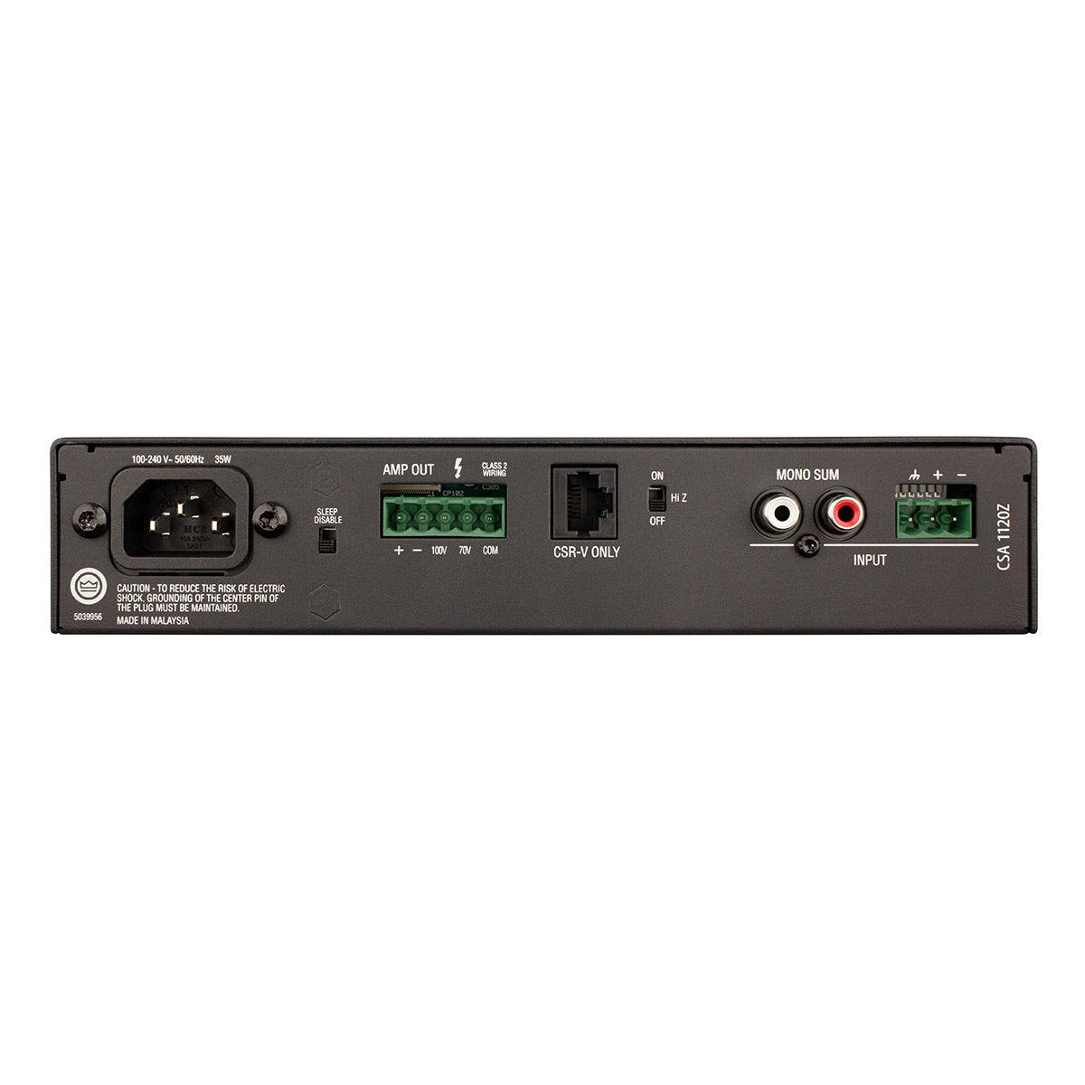JBL Professional CSA 1120Z 1 x 120W Commercial Series Power Amplifier