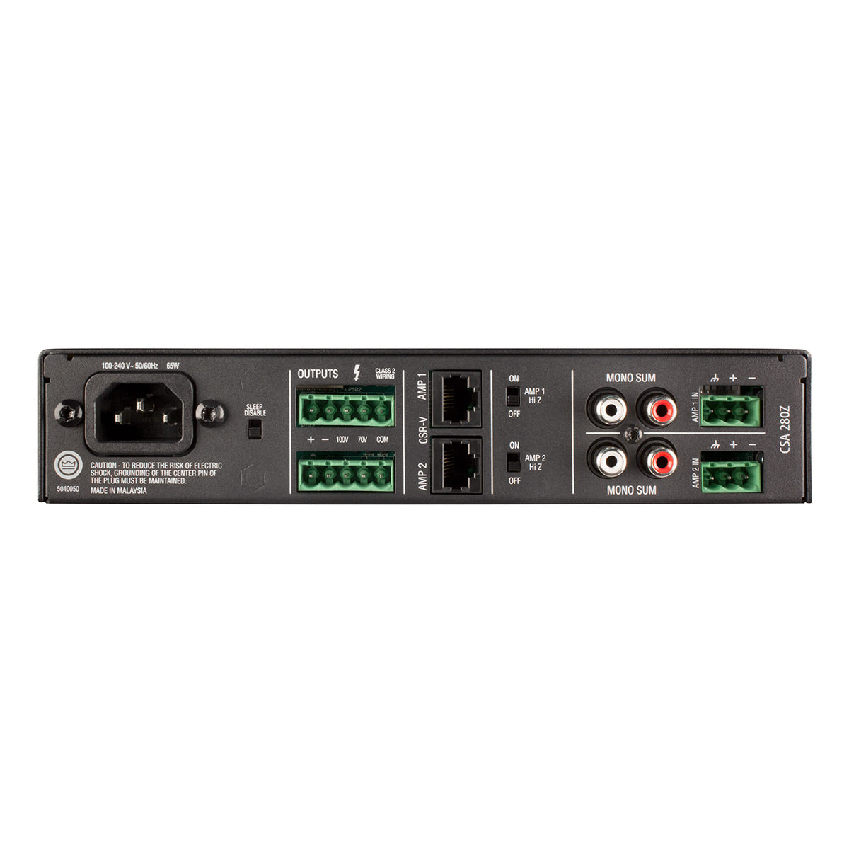 JBL Professional CSA 280Z 2 x 80W Commercial Series Power Amplifier