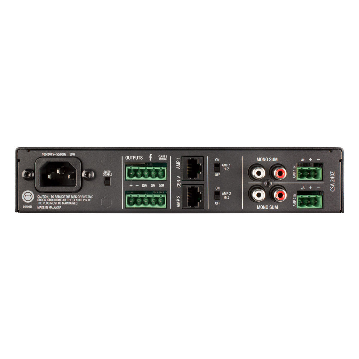 JBL Professional CSA240Z 2 x 40W Commercial Series Power Amplifier