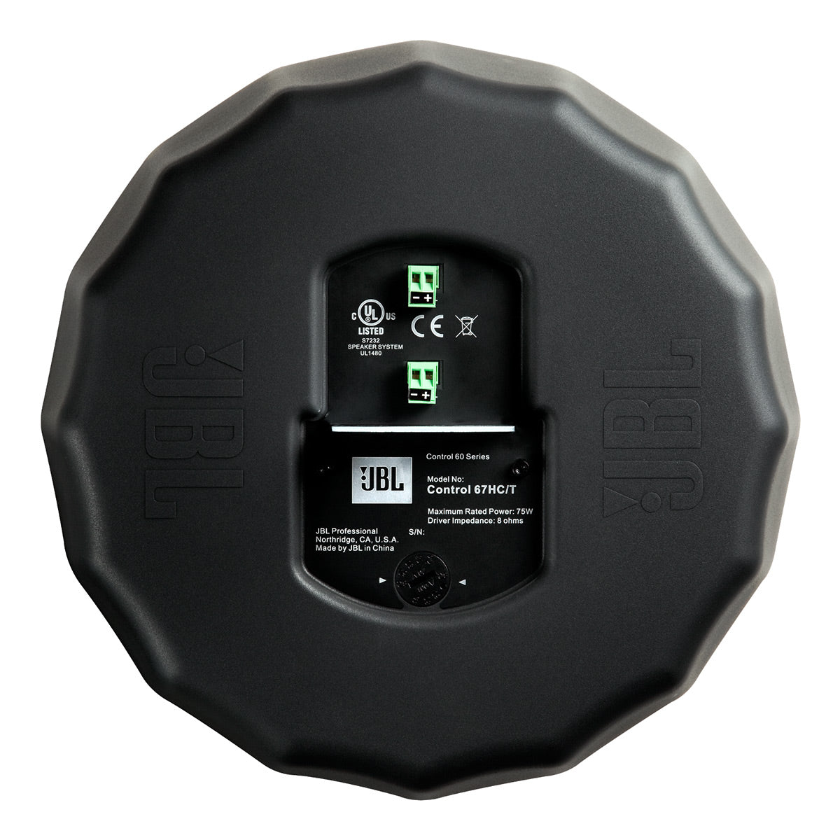 JBL Pro Control 67HC/T 6.5 Inch High-Ceiling Pendant Speaker - Pair (Black)