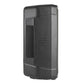 Black portable PA speaker with a textured side panel and integrated carry handle