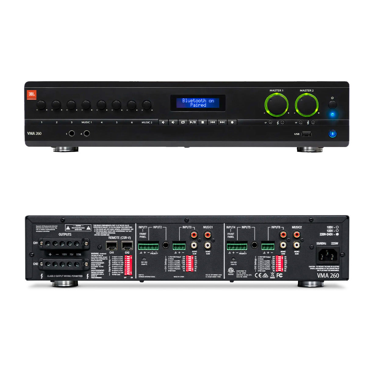 JBL Professional VMA 260 60W Commercial Mixer & Amplifier