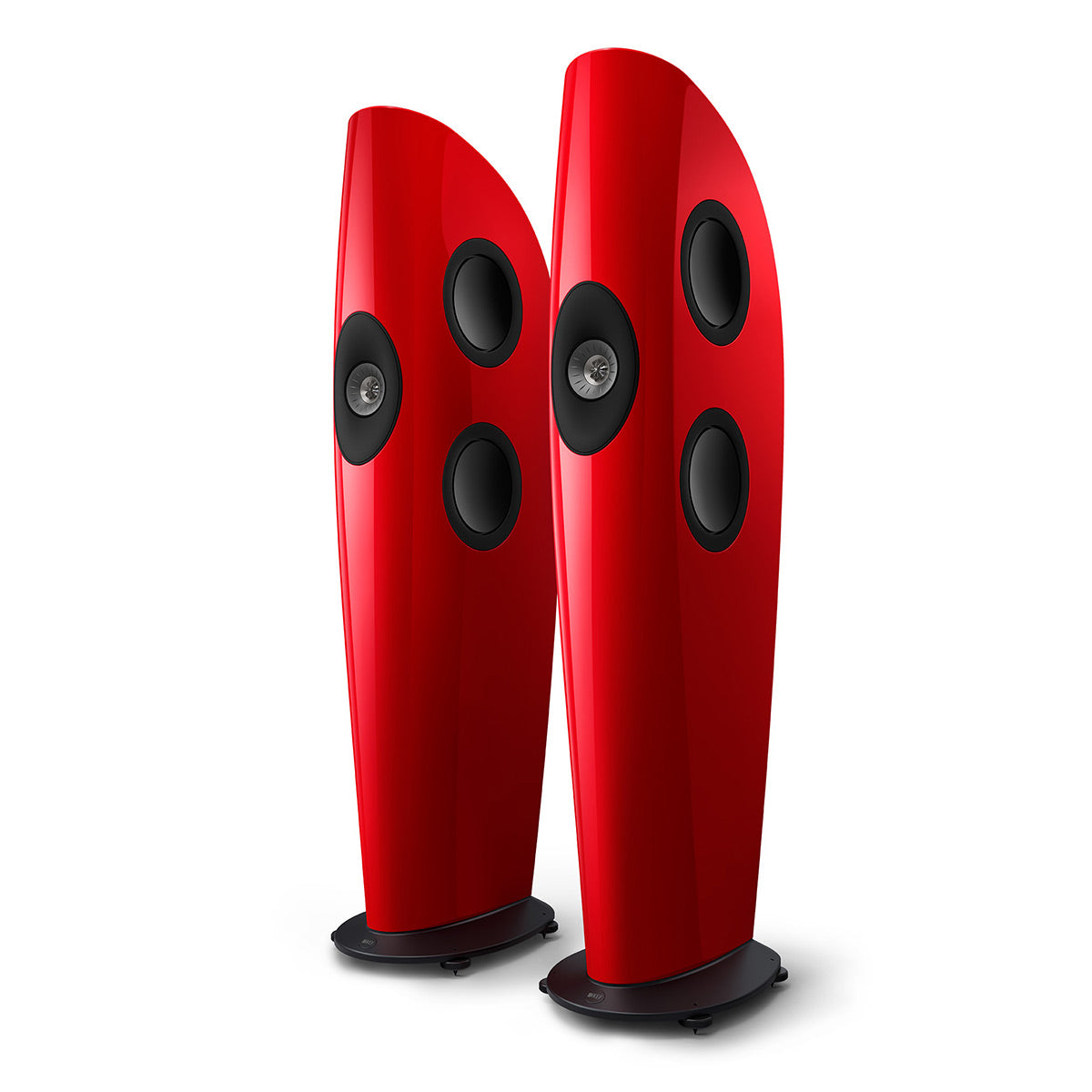 KEF Blade One Meta Floorstanding Speaker - Pair (Charcoal Grey/Red)