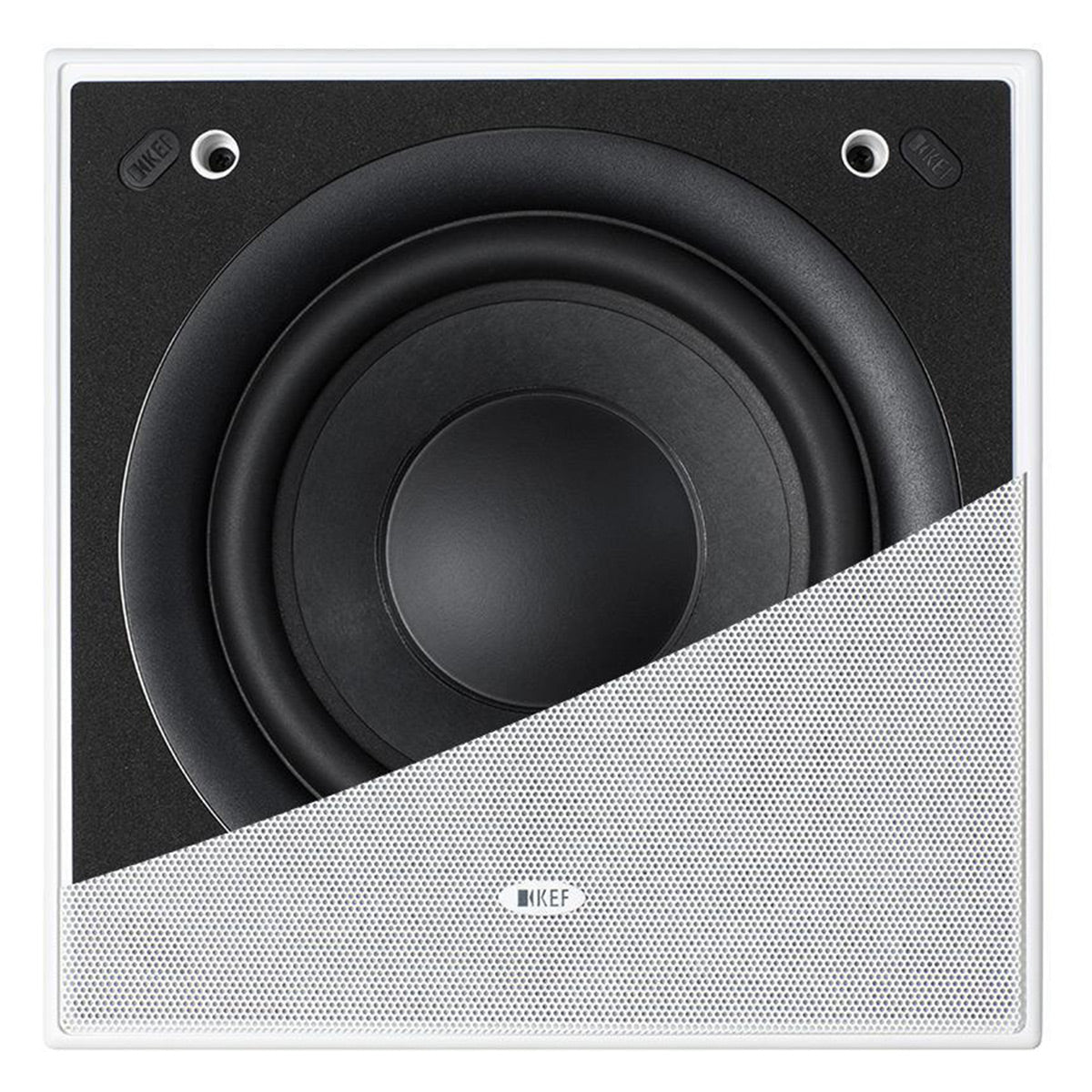 KEF Ci200QSB-THX In-Wall Or In-Ceiling Subwoofer - Pair (White)