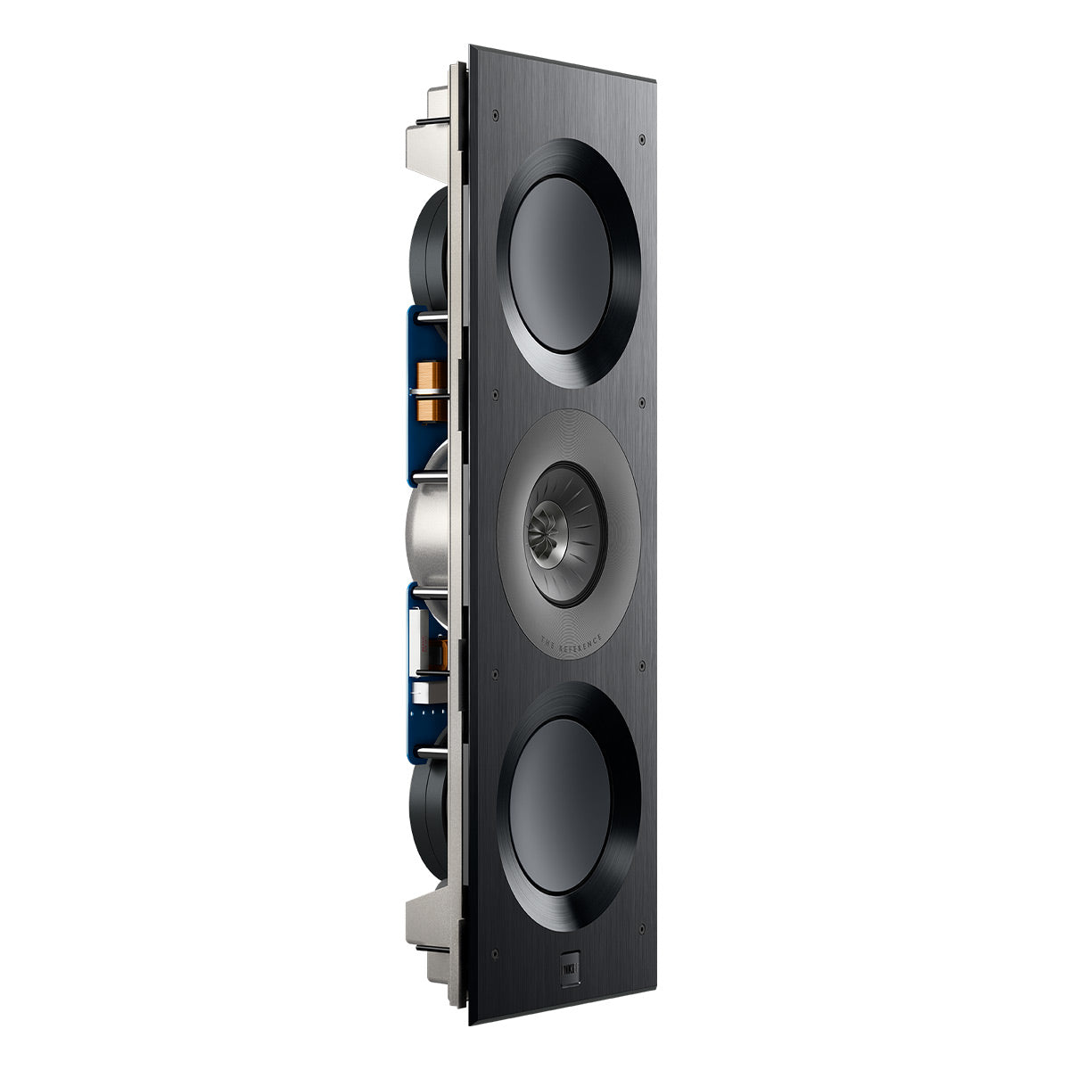 KEF Ci3160REFM-THX Reference Meta In-Wall Speaker (Gloss Black/Grey)