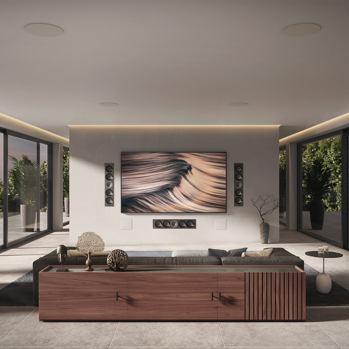 KEF Ci5160REFM-THX Reference Meta In-Wall Speaker (Gloss Black/Grey)