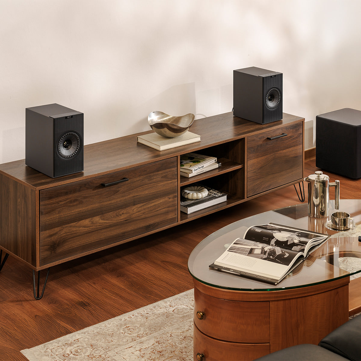 KEF Coda W Bluetooth Bookshelf Speakers - Pair (Dark Titanium)