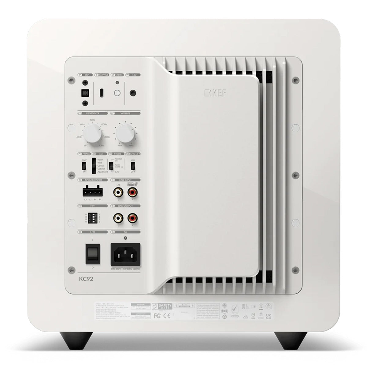 KEF KC92 Twin 9" Force-Cancelling Subwoofer (White)