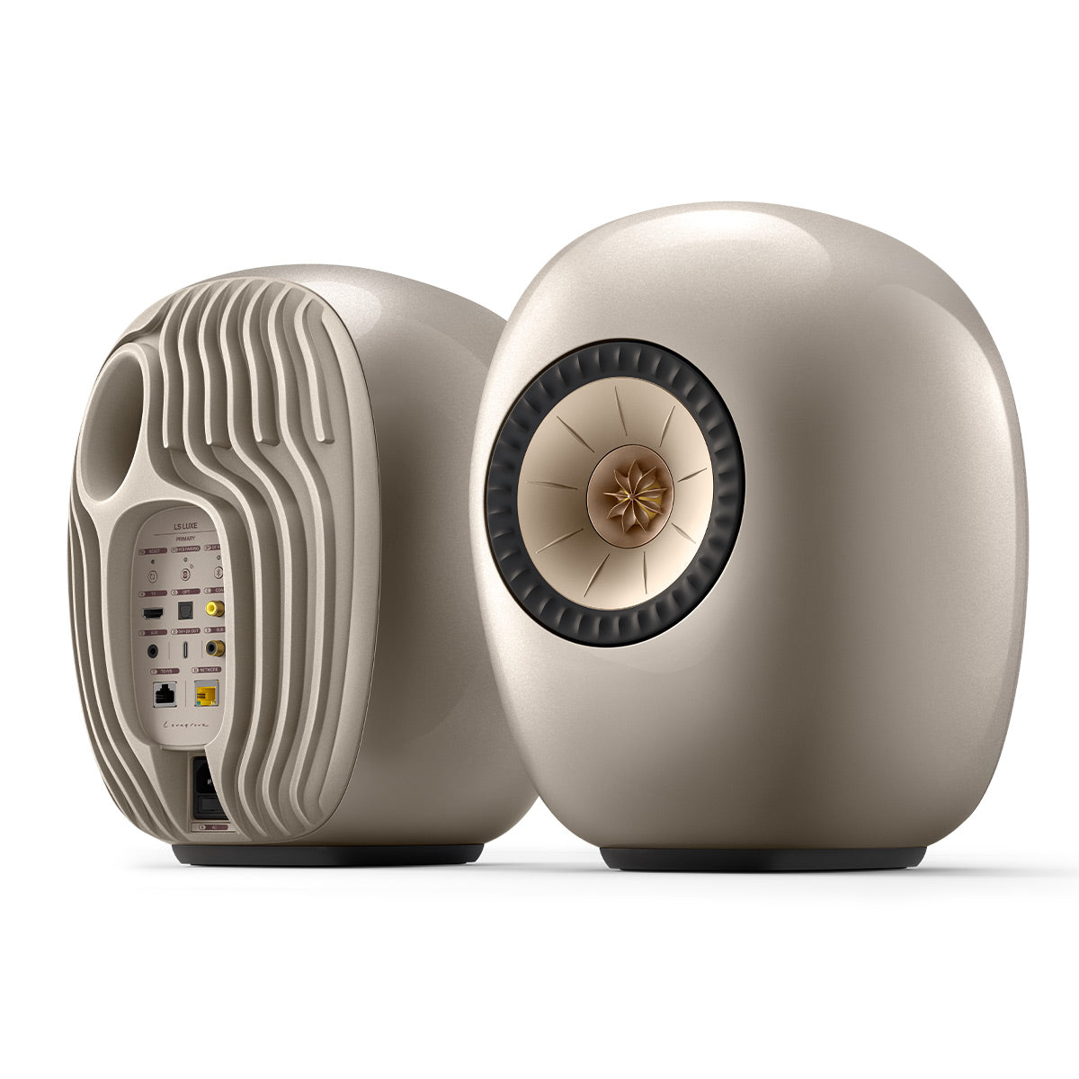 KEF LS LUXE Powered Wirelesss Hi-Fi Bookshelf Speakers - Pair (Dusk Titanium)