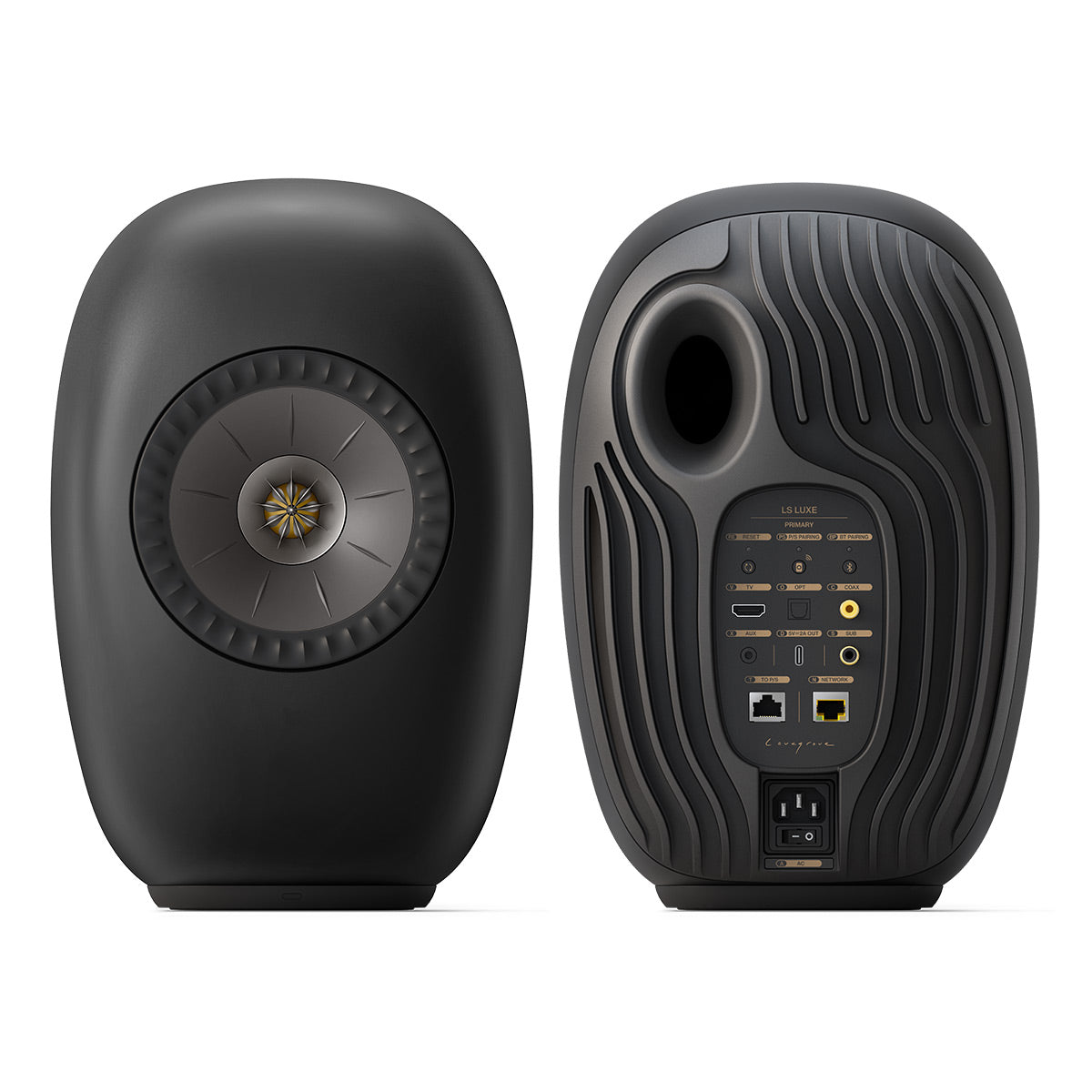 KEF LS LUXE Powered Wirelesss Hi-Fi Bookshelf Speakers - Pair (Eclipse Black)