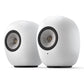 KEF LS LUXE Powered Wirelesss Hi-Fi Bookshelf Speakers - Pair (Mineral White)