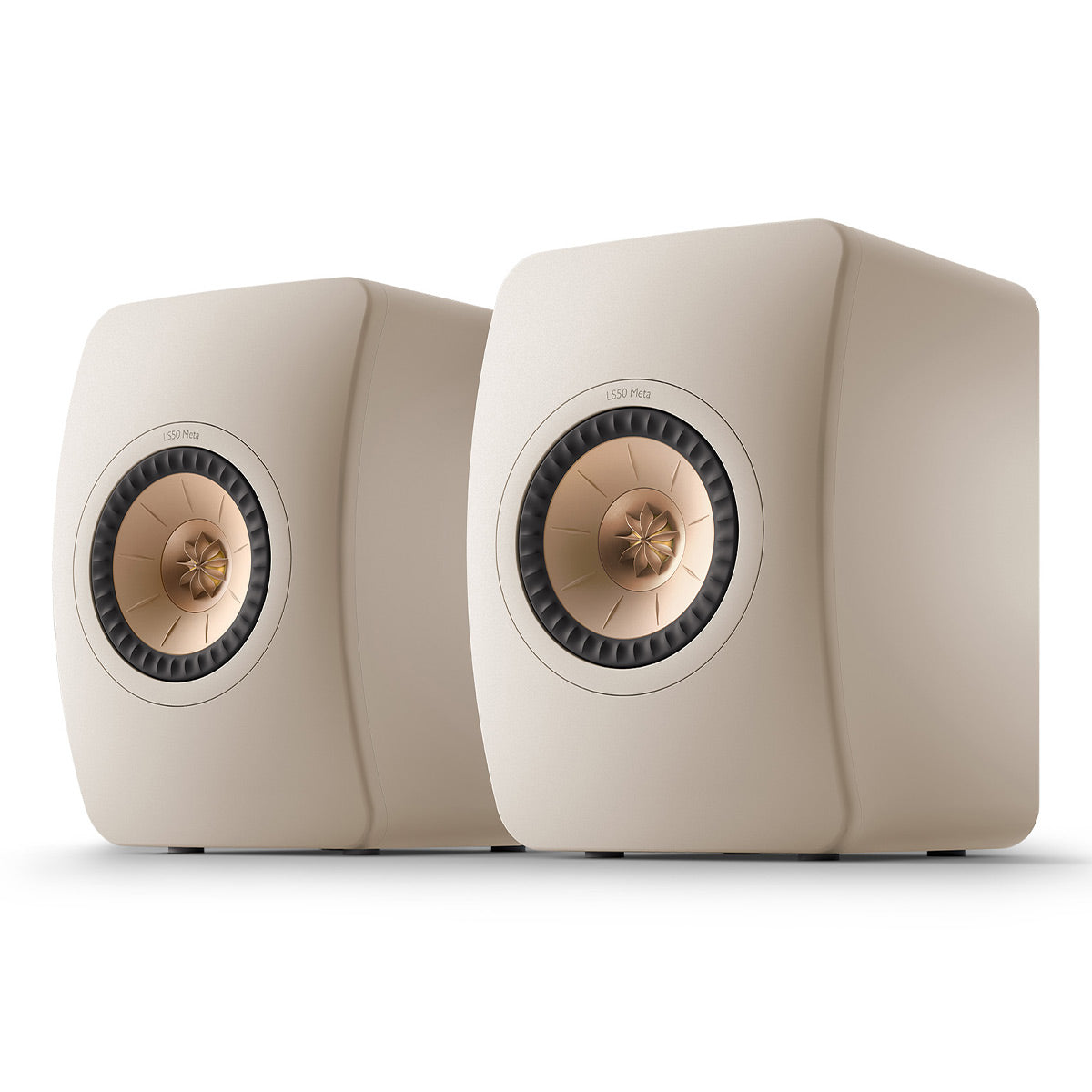 KEF LS50 Meta Monitor Bookshelf Speakers - Pair (Sand Shell)