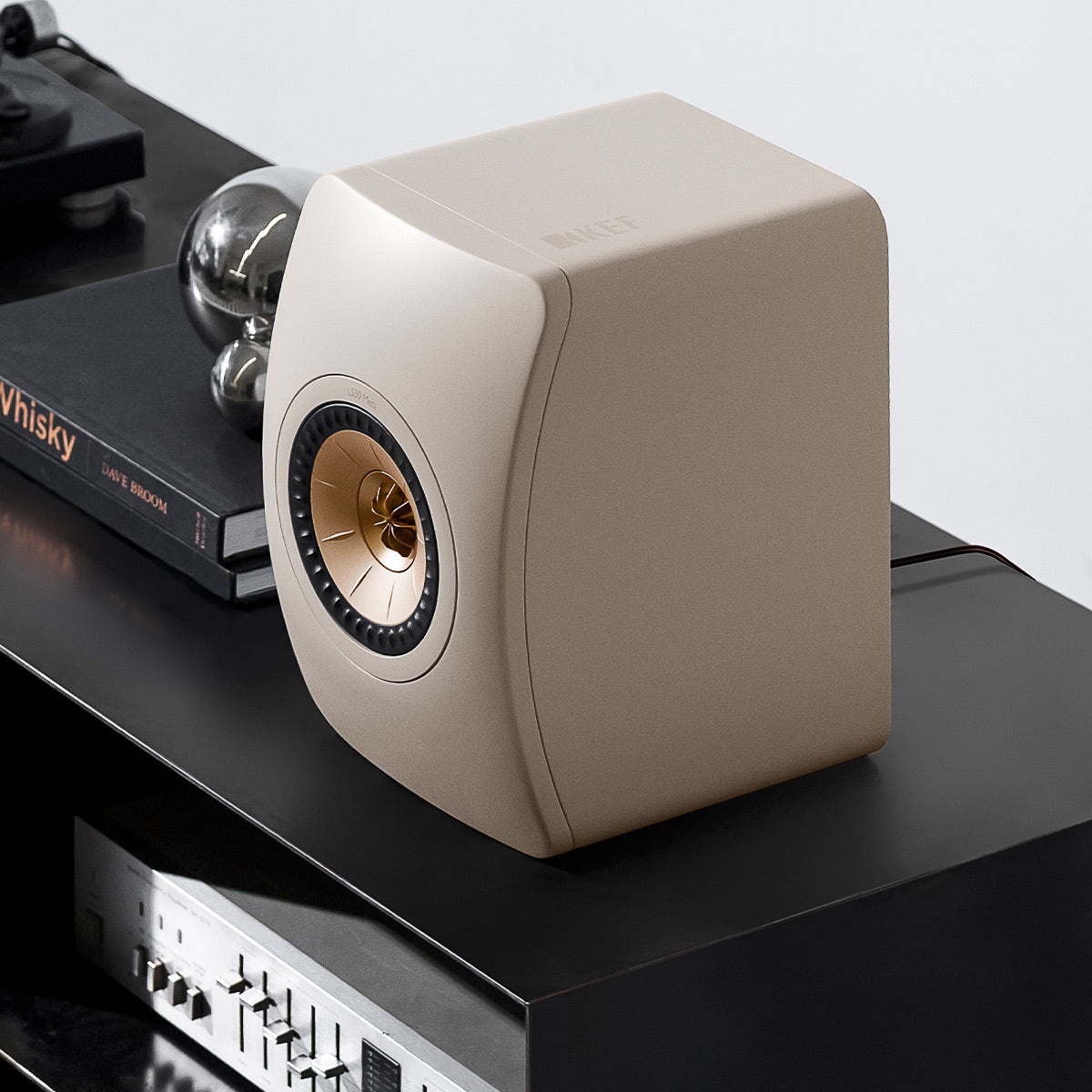 KEF LS50 Meta Monitor Bookshelf Speakers - Pair (Sand Shell)
