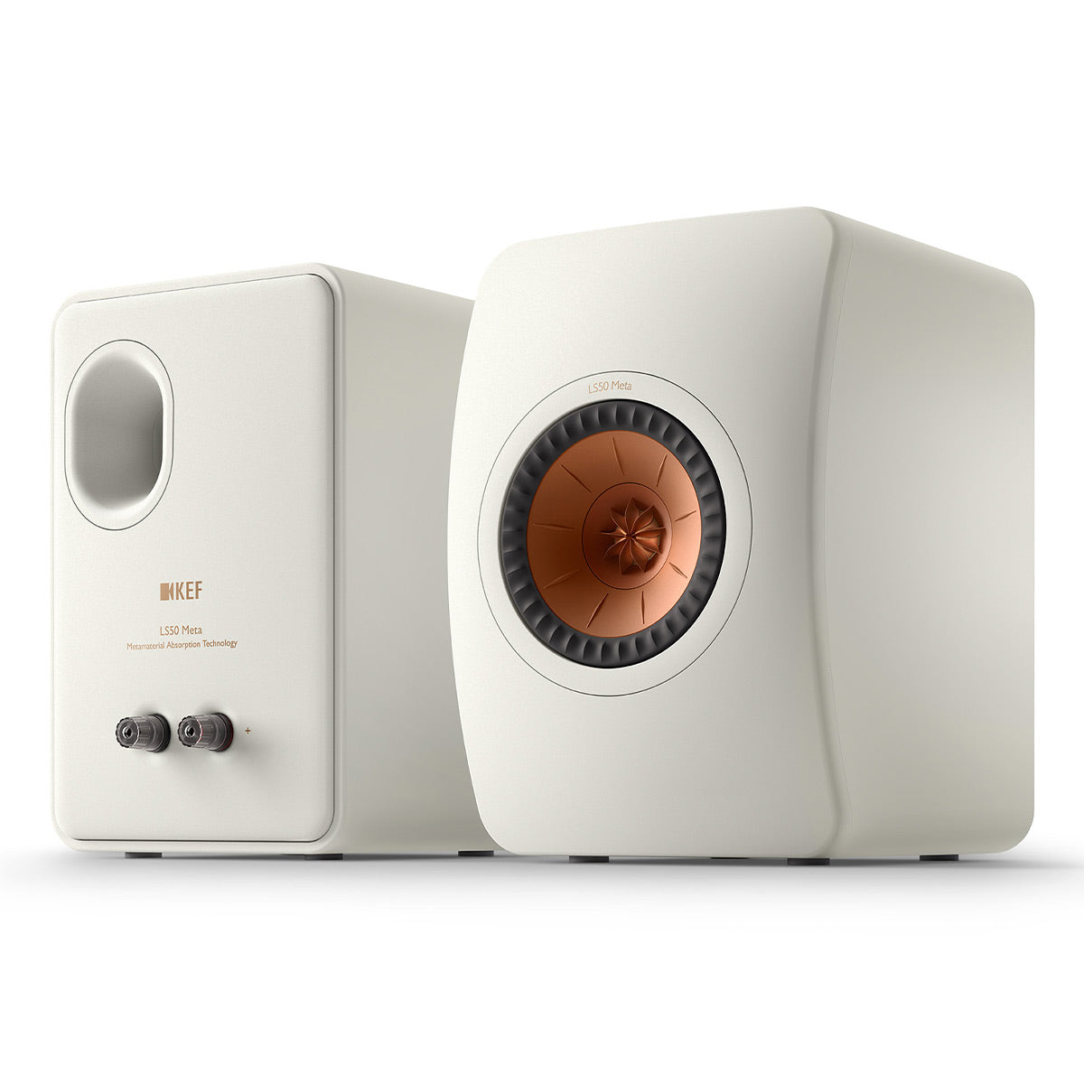 KEF LS50 Meta Monitor Bookshelf Speakers - Pair (Mineral White)