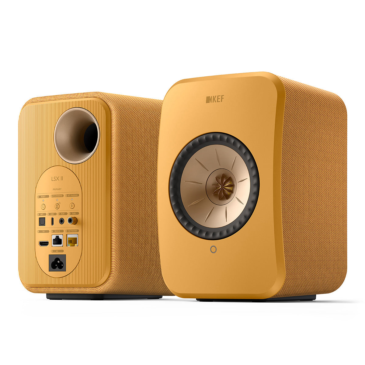 KEF LSX II Bookshelf Speakers - Pair (Amber Haze)