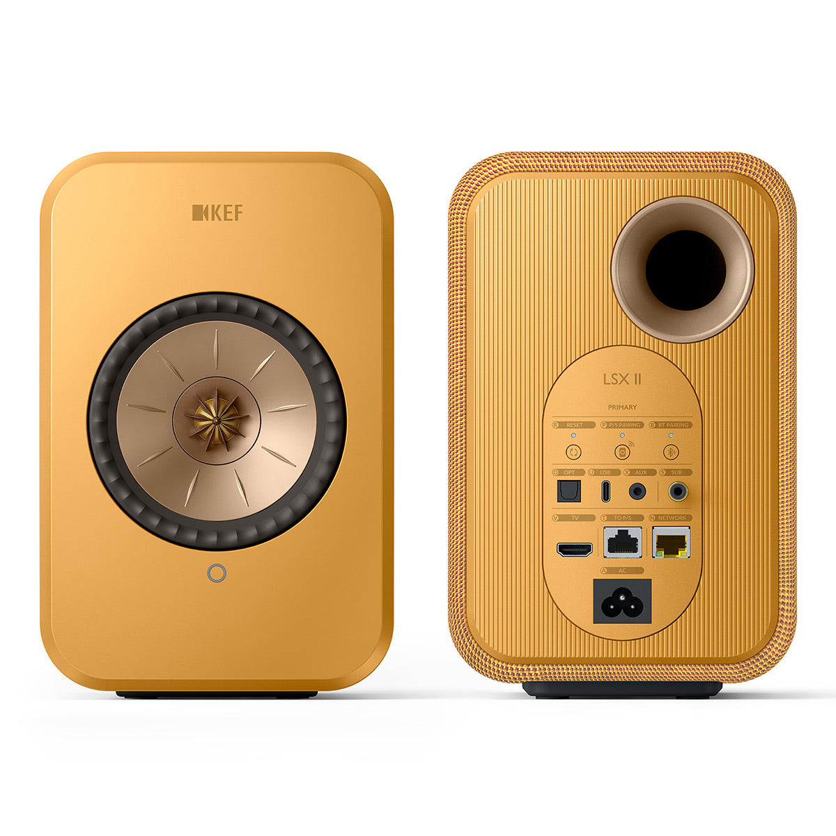 KEF LSX II Bookshelf Speakers - Pair (Amber Haze)