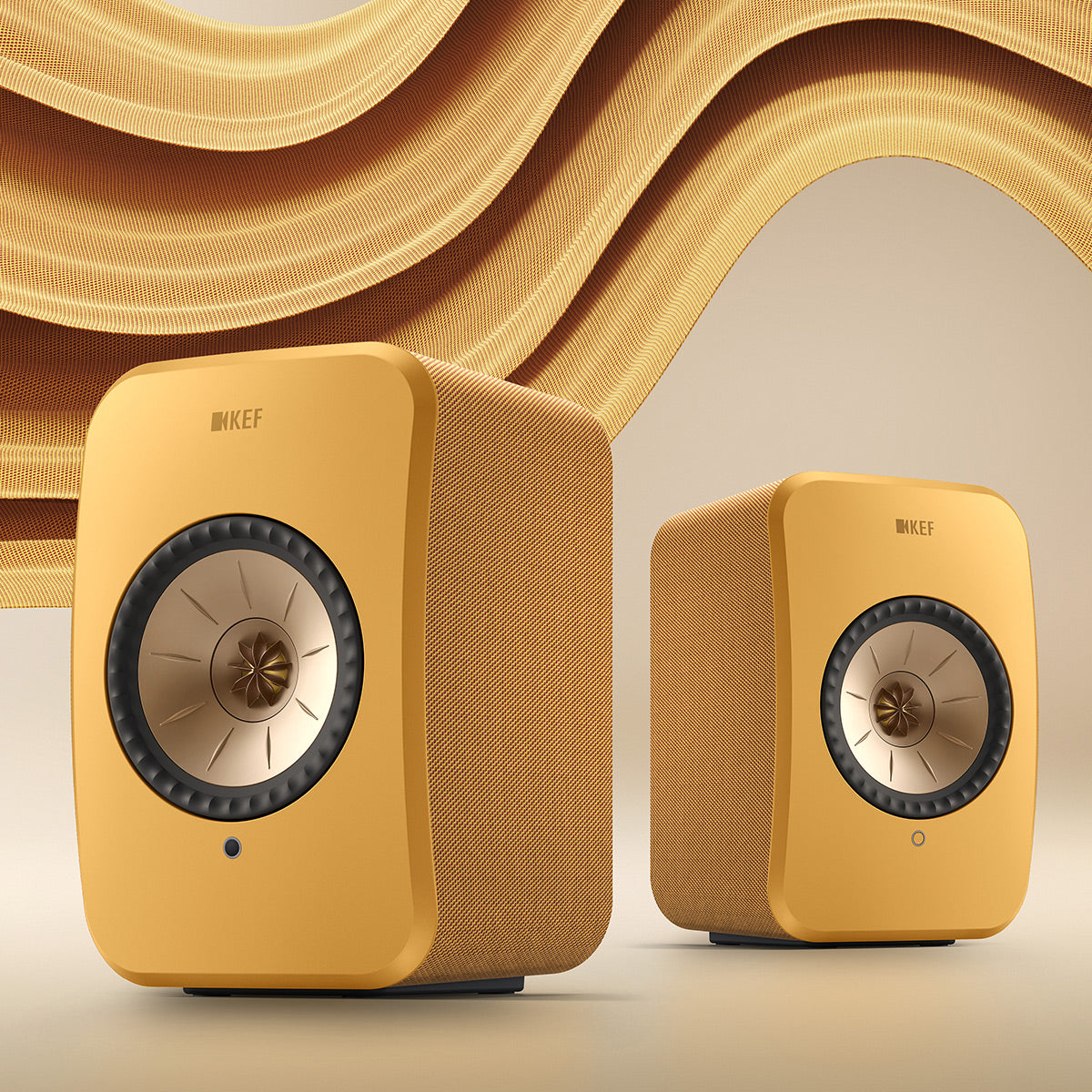 KEF LSX II Bookshelf Speakers - Pair (Amber Haze)