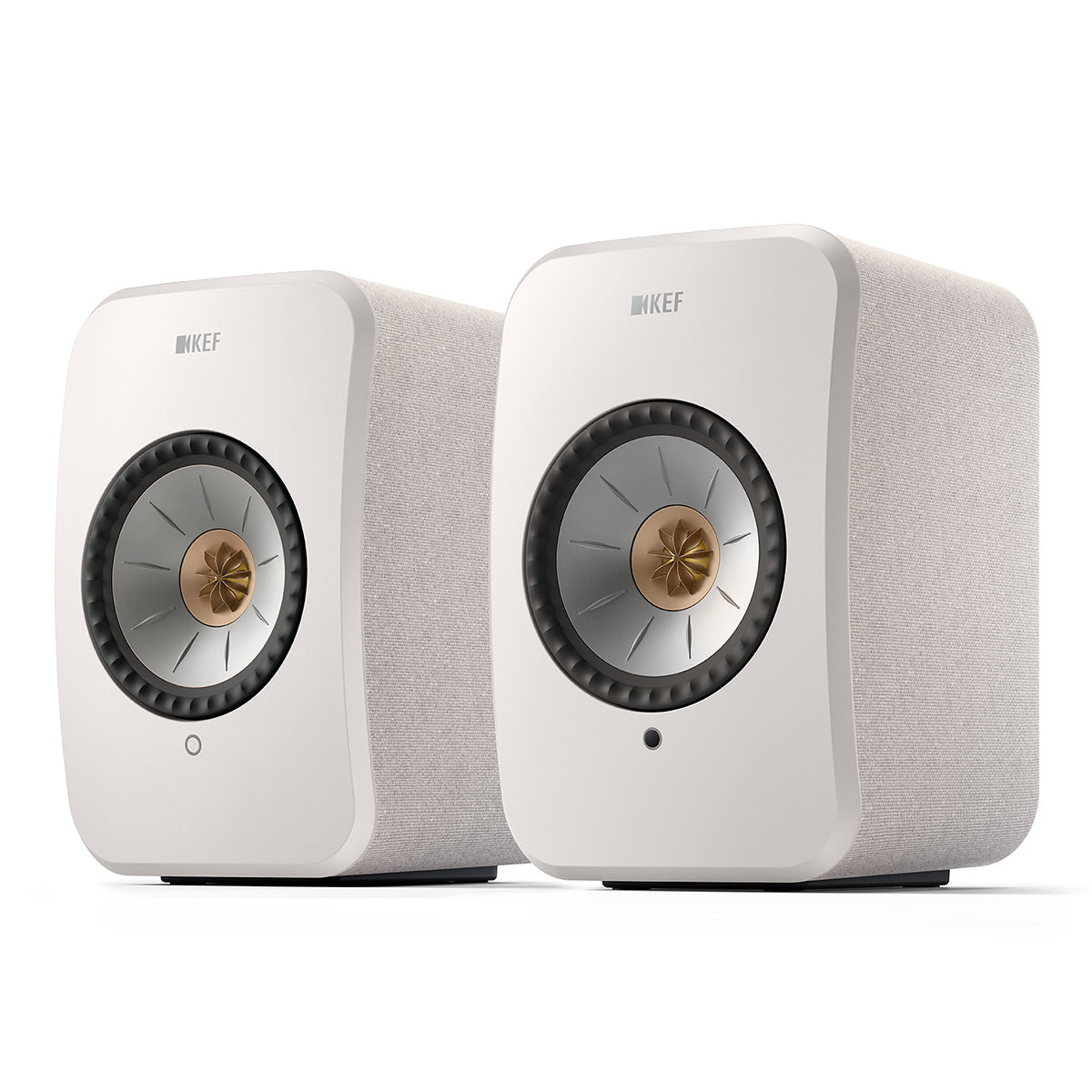 KEF LSX II Bookshelf Speakers - Pair (Cotton White)