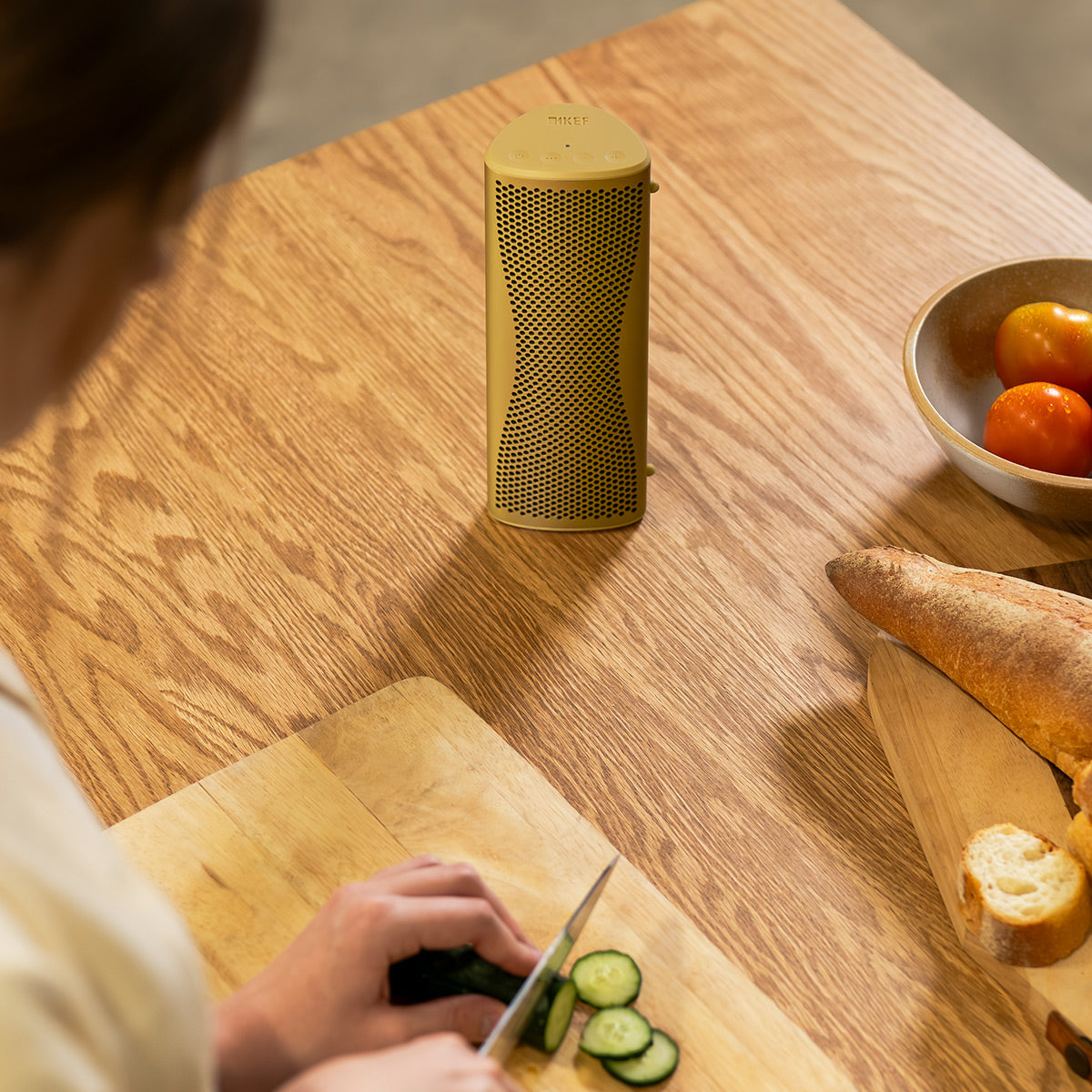 KEF Muo Portable Bluetooth Speaker (Amber Haze)