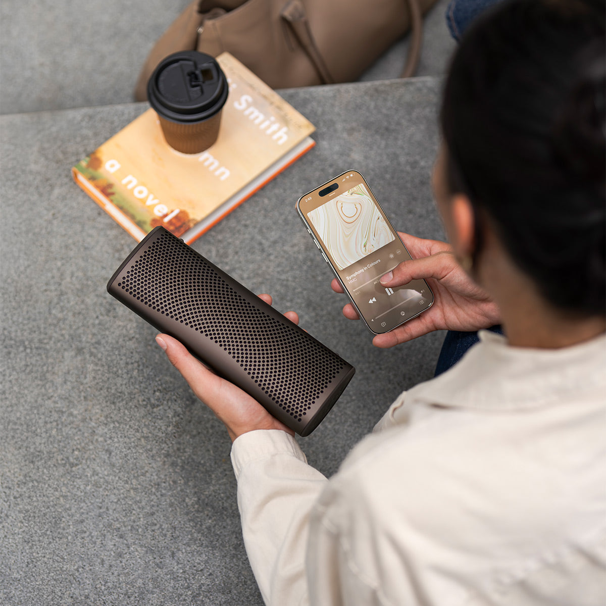 KEF Muo Portable Bluetooth Speaker (Cocoa Brown)