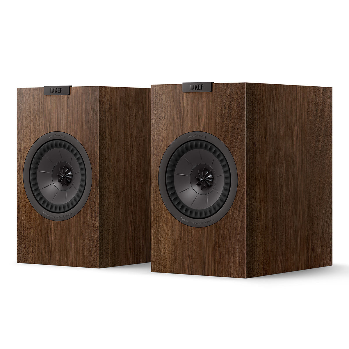 KEF Q1 Meta Bookshelf with Grille - Pair (Walnut)
