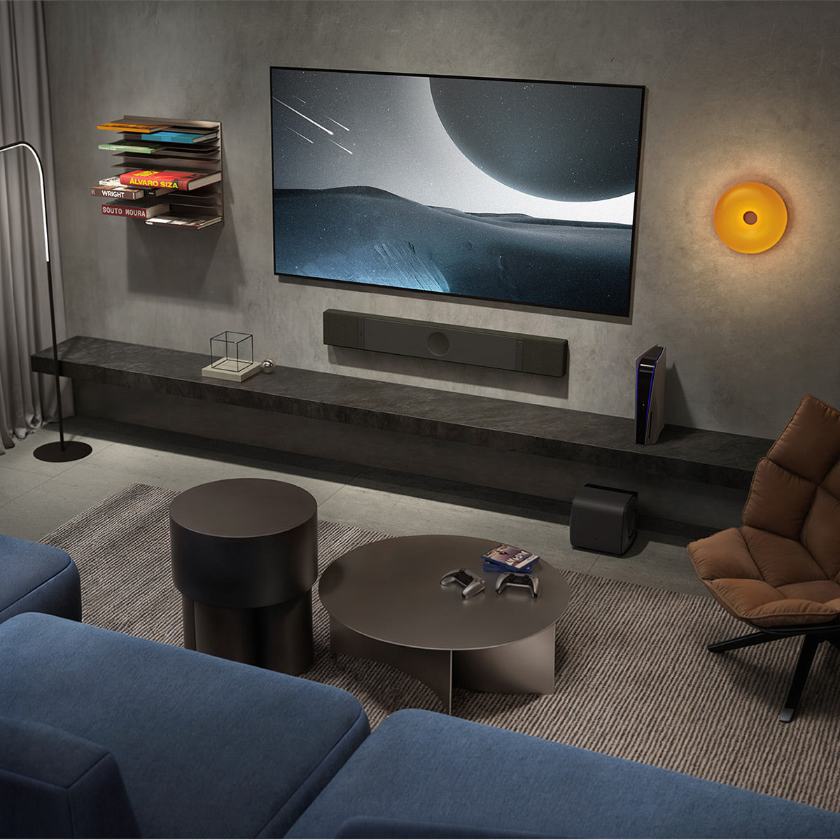 KEF XIO 5.1.2 Channel Soundbar with Dolby Atmos (Slate Black)