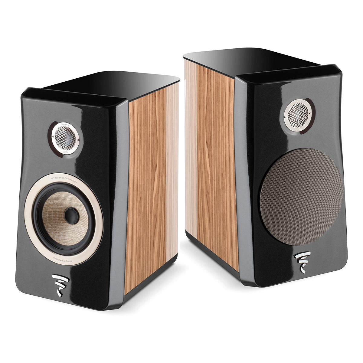 Focal Kanta No.1 2-Way Bookshelf Speaker - Pair (Black Lacquer/Walnut HG)